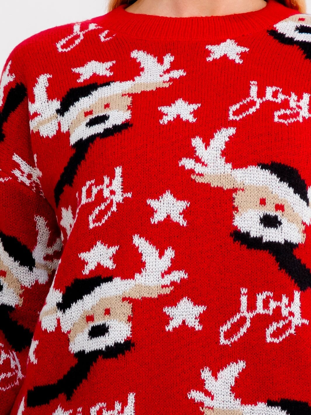 Holiday Print Sweater Top W502
