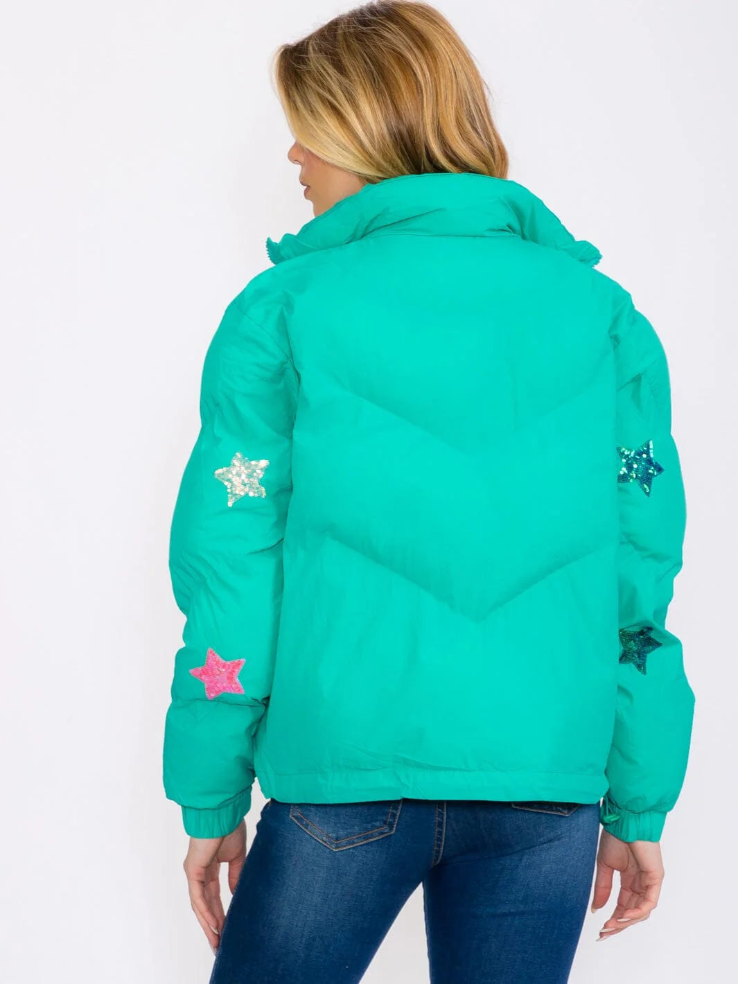My Star Sequins Puffer Jacket W504