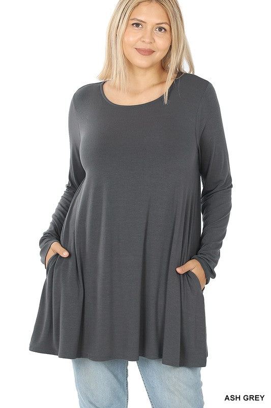 Basic Curvy Tunic Top Z742