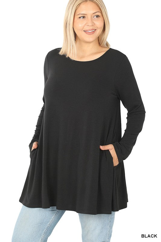 Basic Curvy Tunic Top Z742