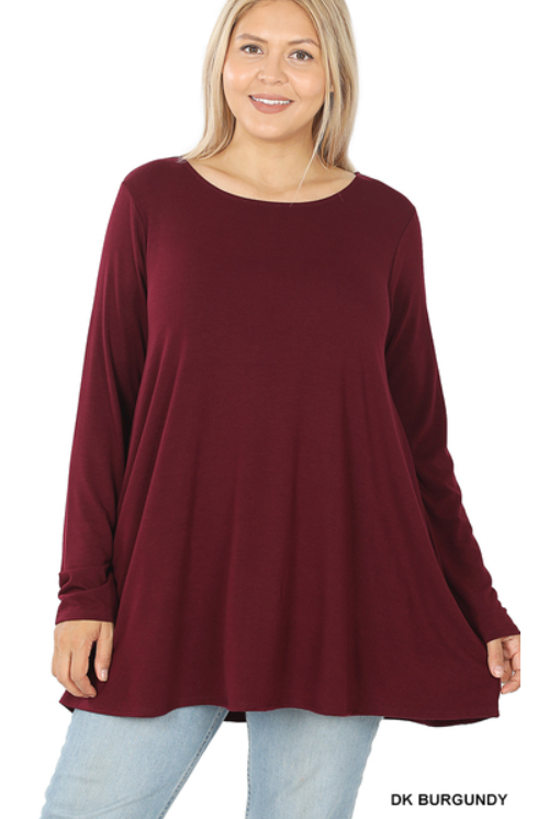 Basic Curvy Tunic Top Z742