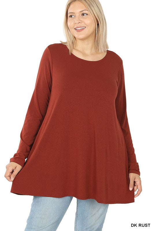 Basic Curvy Tunic Top Z742