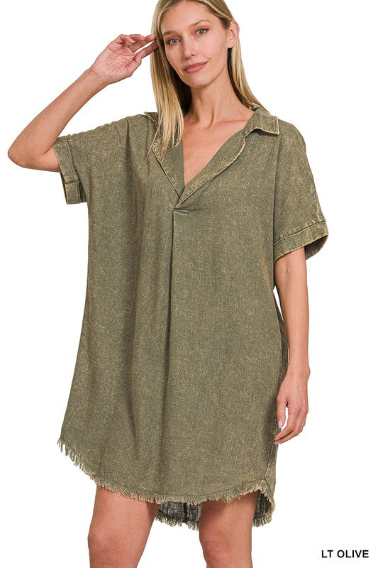 Dazzled Up Linen Dress Z756