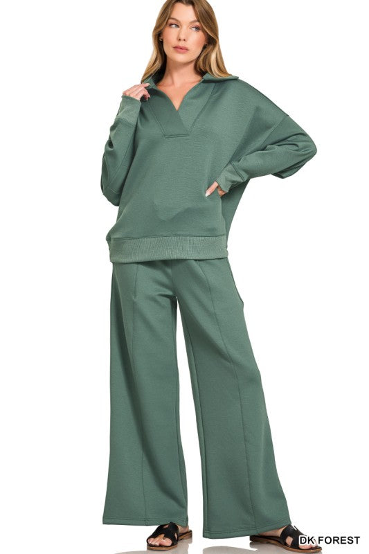 Trendy Scuba Pants Set Z785