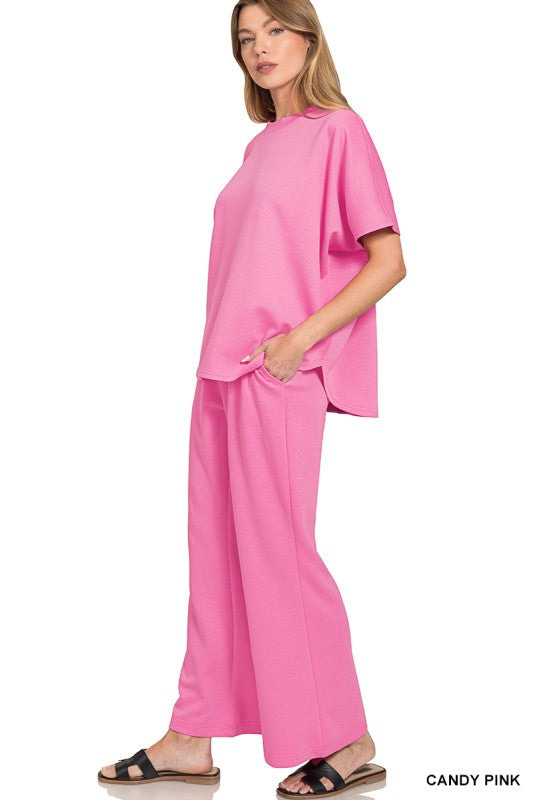 Morning Walk Scuba Pants Set Z810