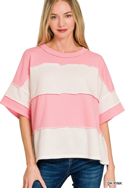 Beach Day Colorblock Top Z811