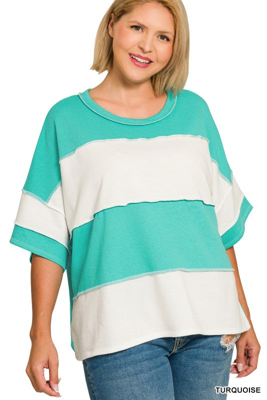 Beach Day Colorblock Top Z811