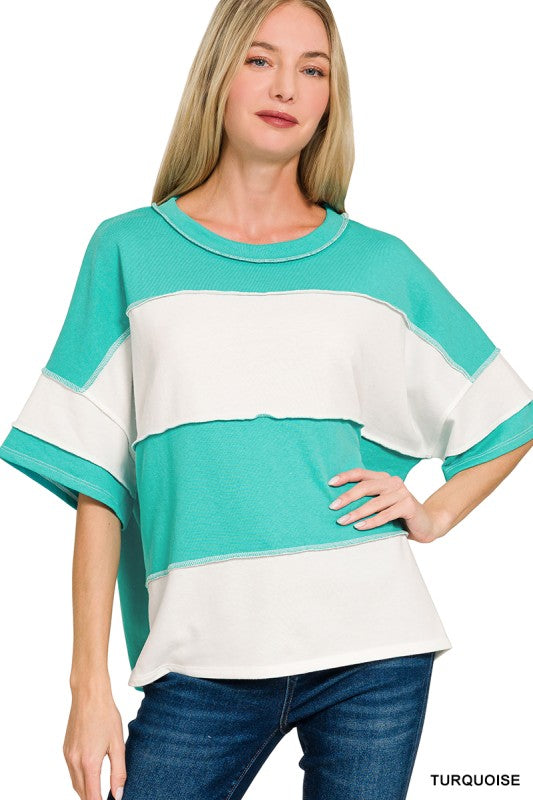 Beach Day Colorblock Top Z811