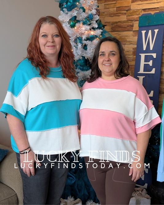 Beach Day Colorblock Top Z811