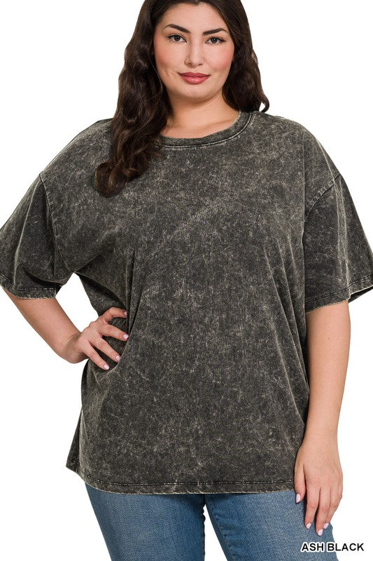 New Go To Washed Top Z814