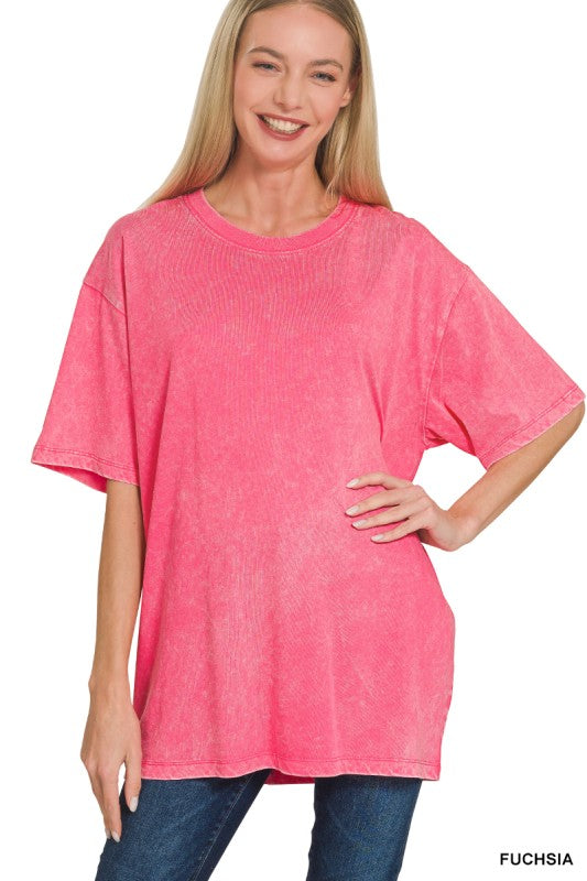 New Go To Washed Top Z814