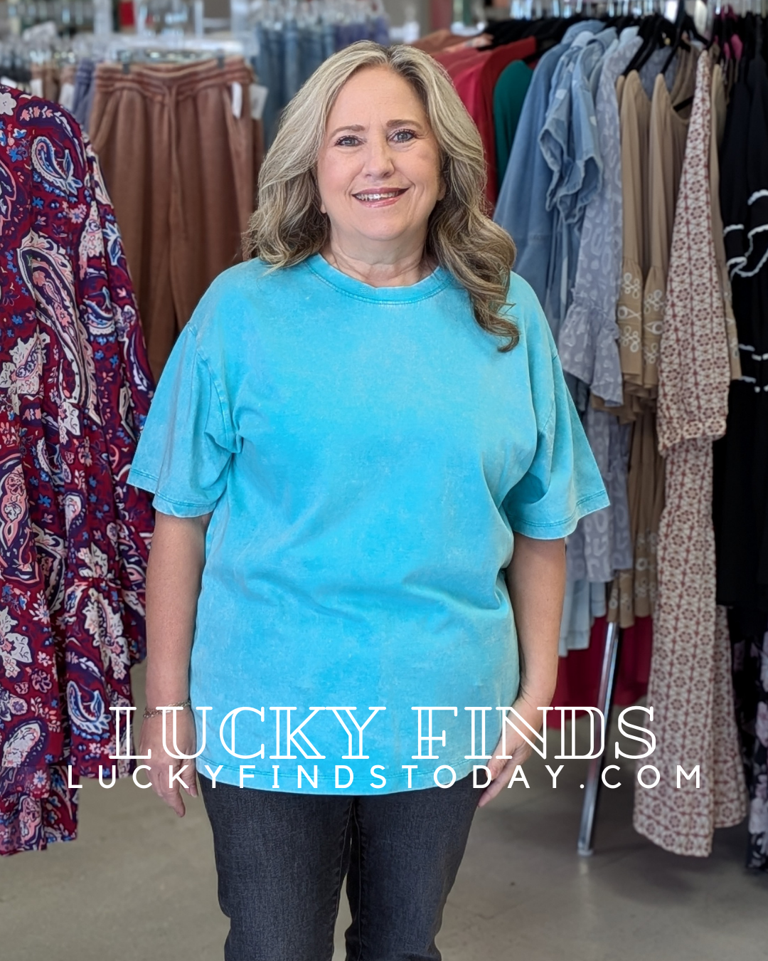 New Go To Washed Top Z814