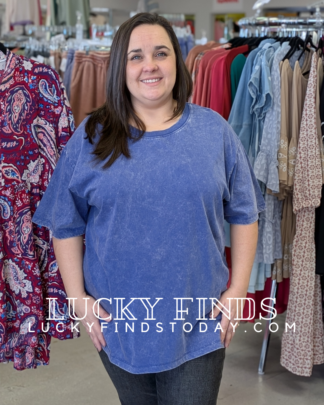 New Go To Washed Top Z814