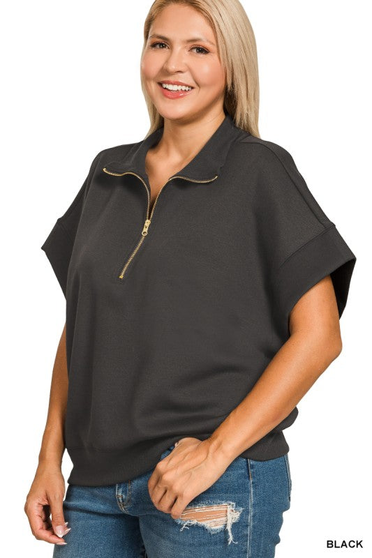 Soft Scuba Half Zip Top Z820