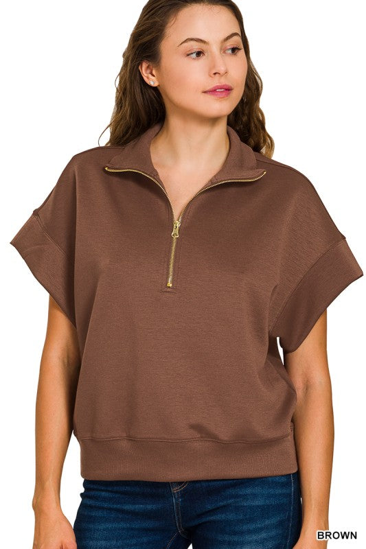 Soft Scuba Half Zip Top Z820