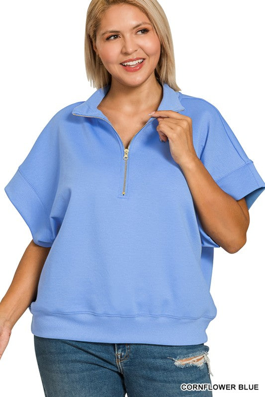 Soft Scuba Half Zip Top Z820