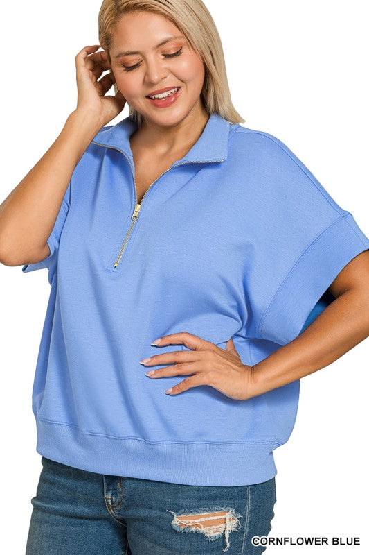 Soft Scuba Half Zip Top Z820