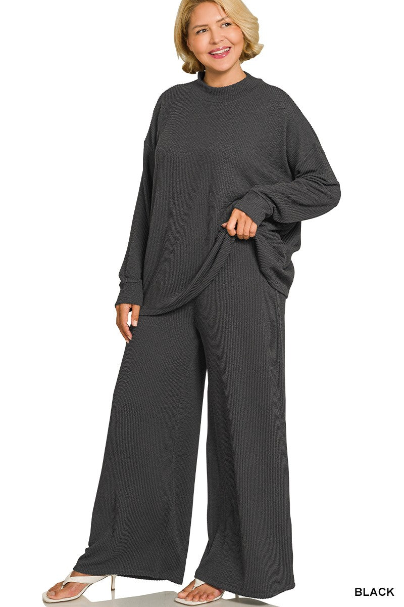 Zenana Mock-Neck 2 Pcs Set Z837