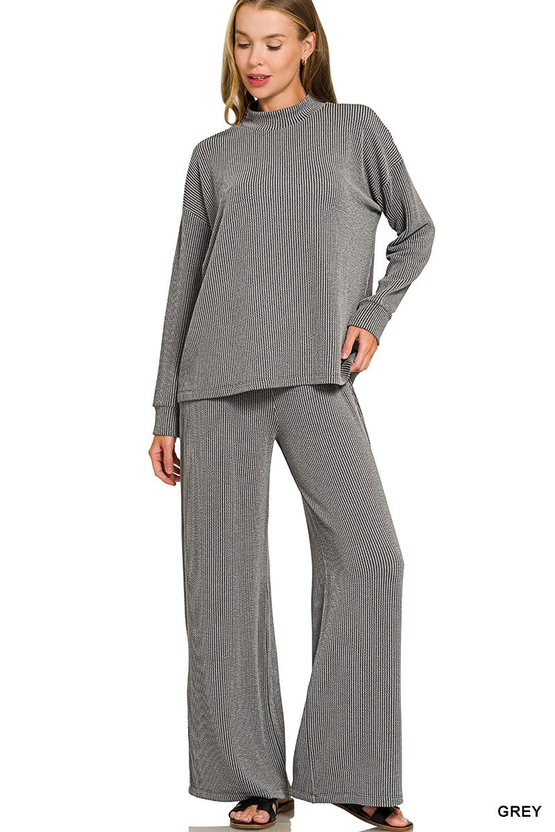 Zenana Mock-Neck 2 Pcs Set Z837