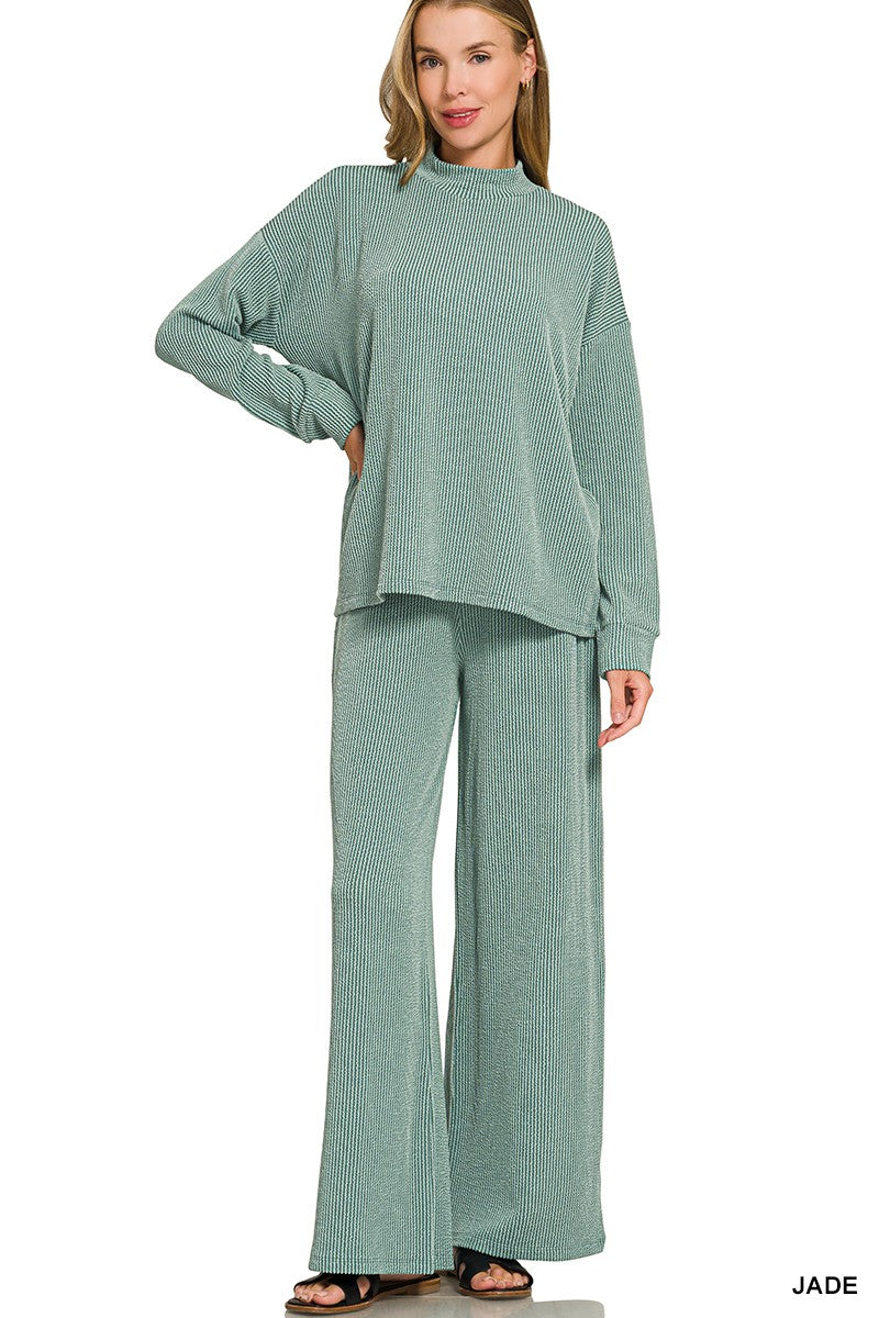 Zenana Mock-Neck 2 Pcs Set Z837