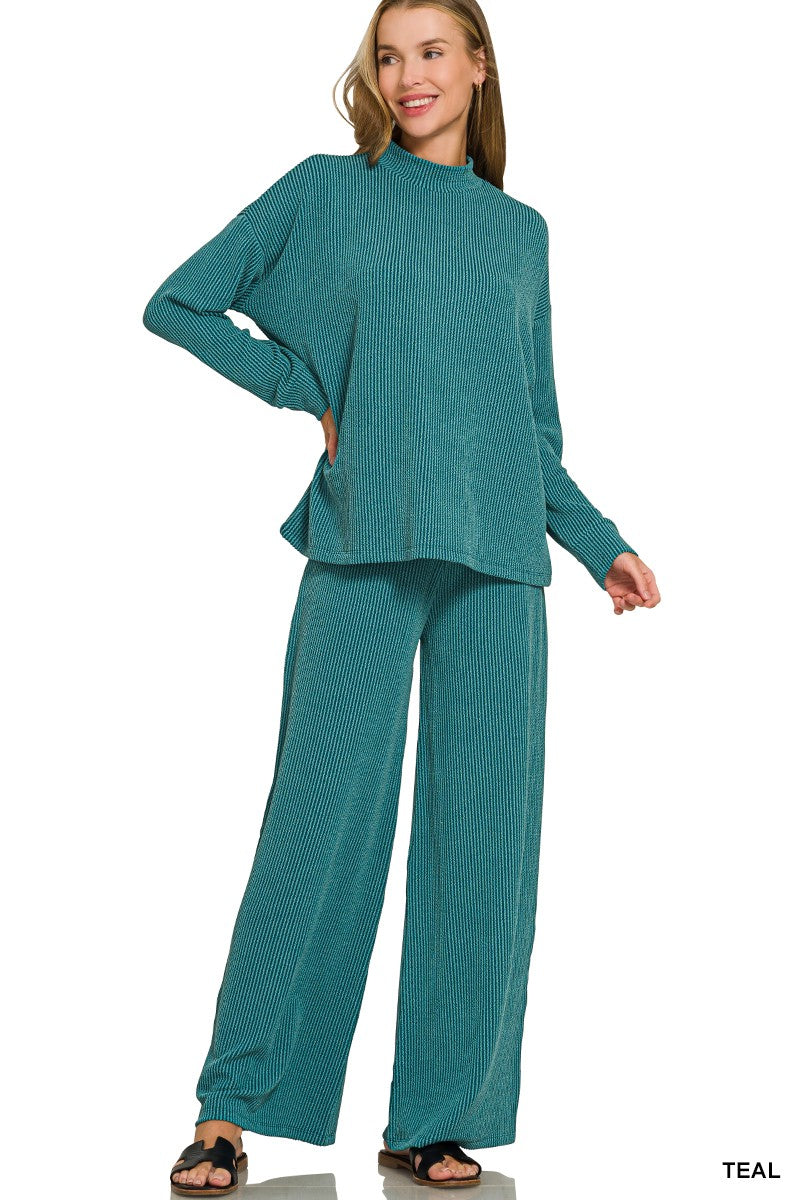 Zenana Mock-Neck 2 Pcs Set Z837