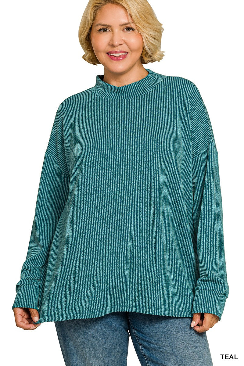 Zenana Mock-Neck 2 Pcs Set Z837