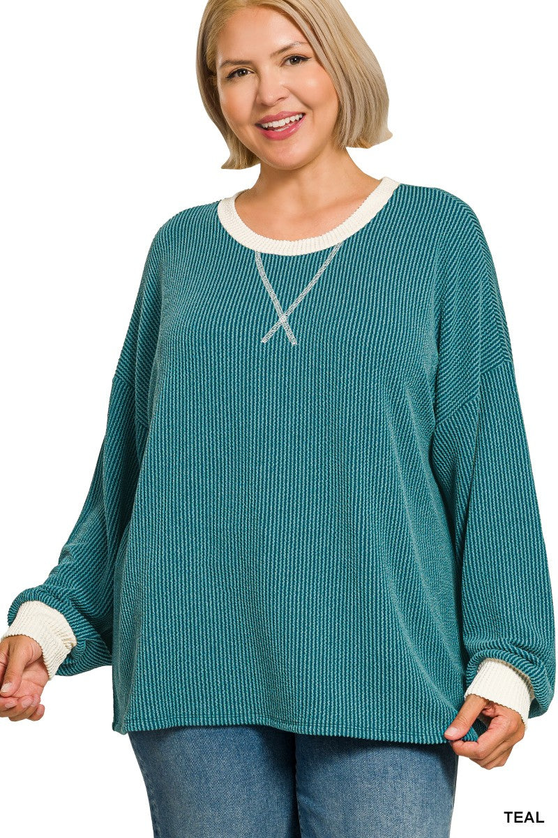 Making Wave Ribbed Pants Set Z840
