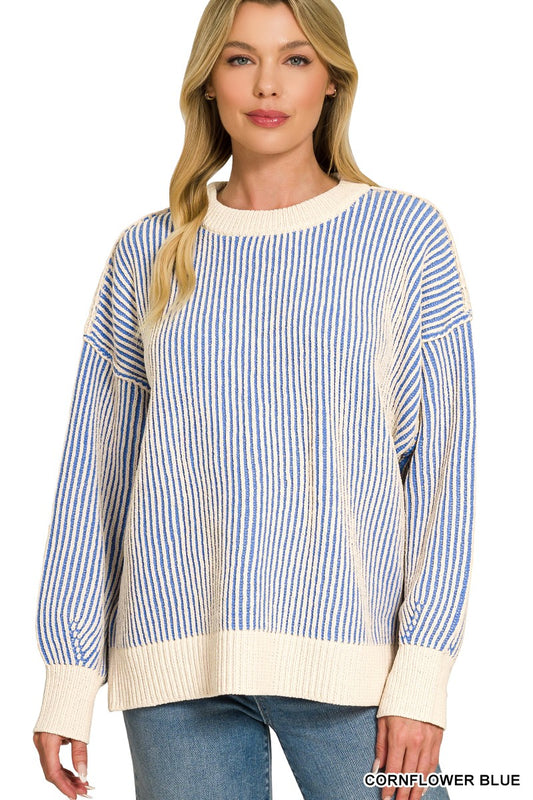 Cozy Two-Tone Sweater Z842
