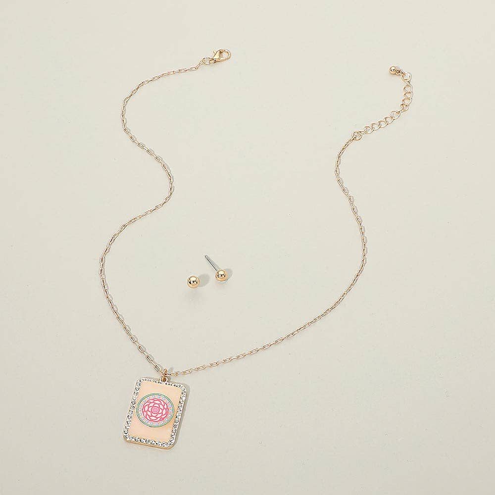 Peacock Frame Pendant Necklace