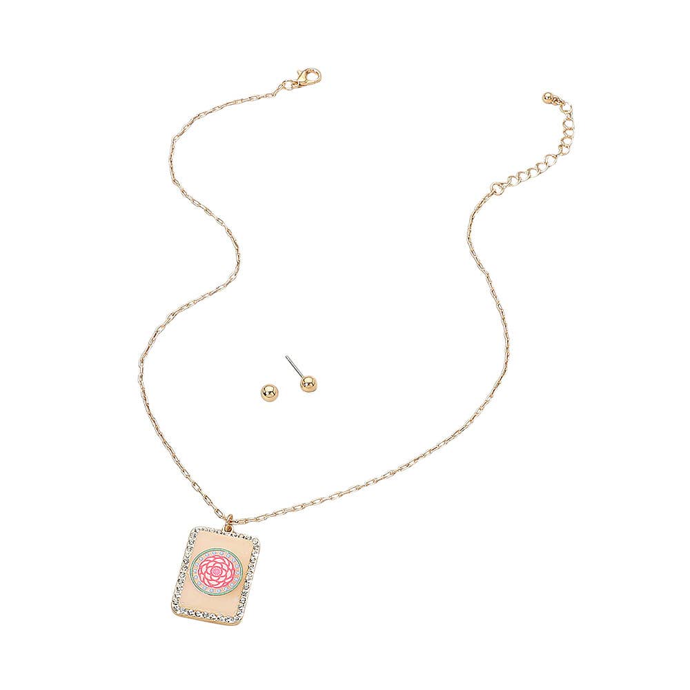 Peacock Frame Pendant Necklace