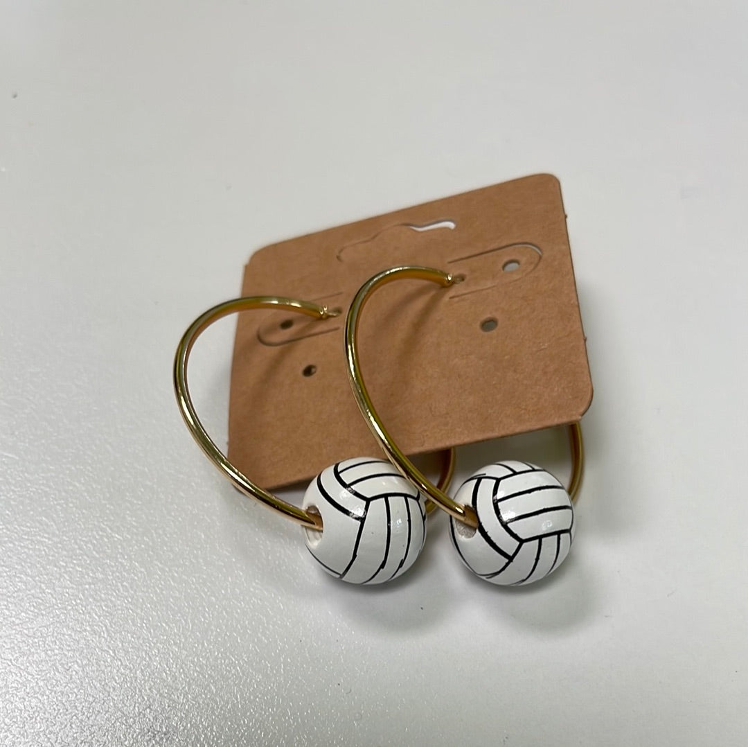 Volleyball Hoop Earrings JN038