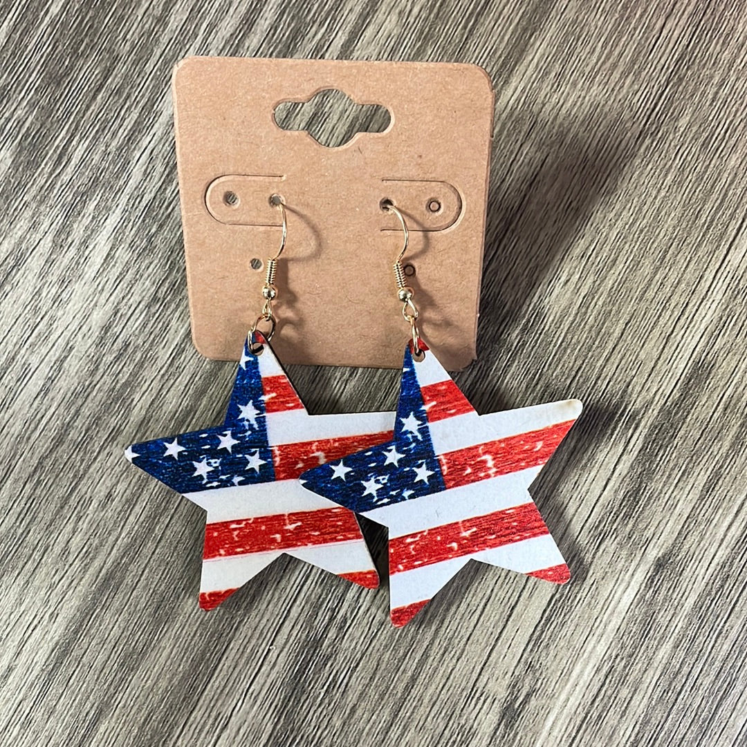 Patriotic Star Earrings JN59