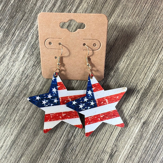 Patriotic Star Earrings JN59
