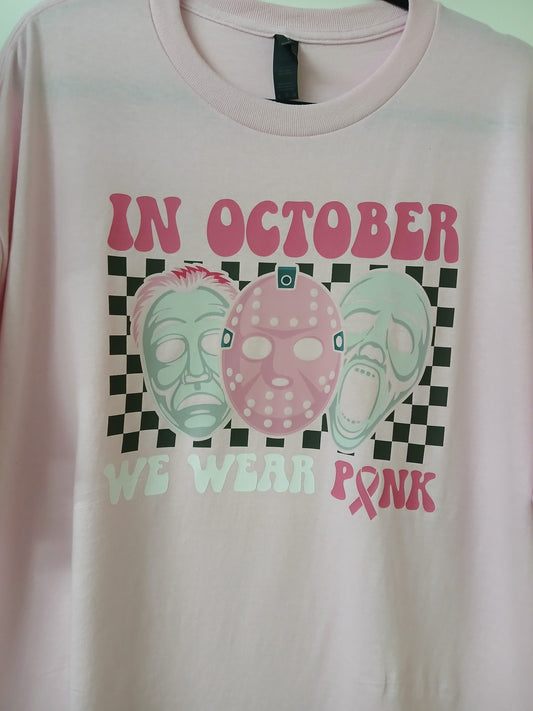 Breast Cancer Graphic Tee Horror