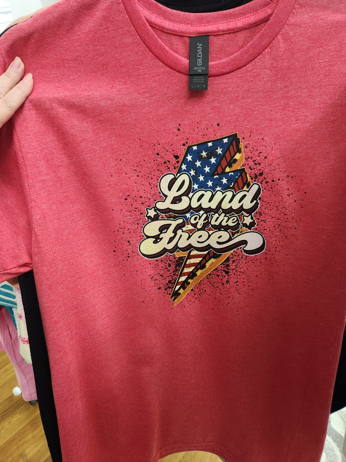 Land of the Free Glitter Tshirt CP547