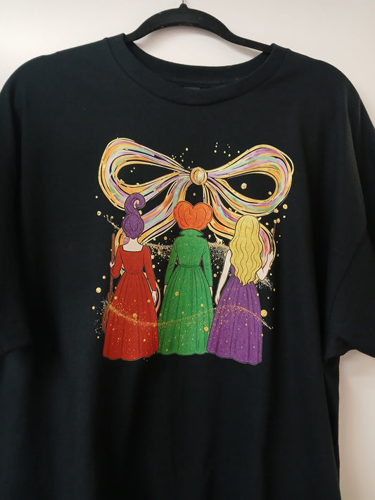 Sister Witches with Bow Graphic Tee