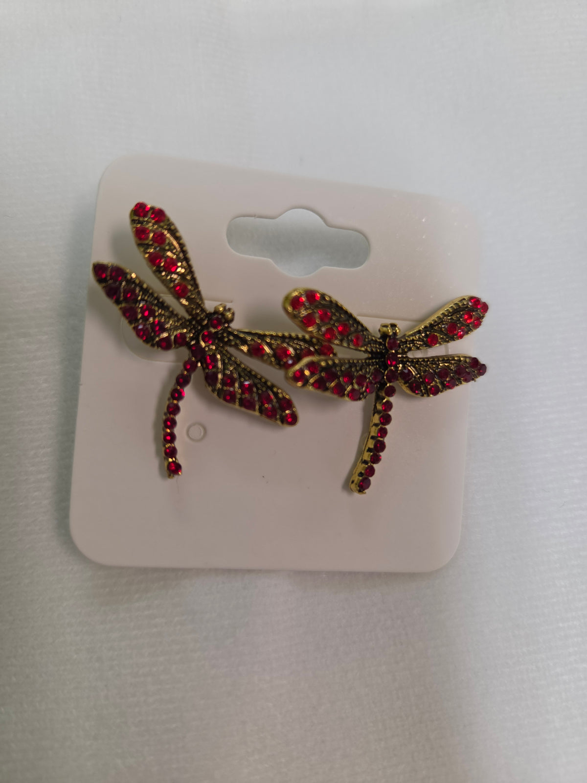 Dragonfly crystal earrings E01