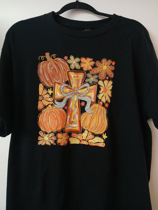 Fall Harvest Cross Graphic Tee