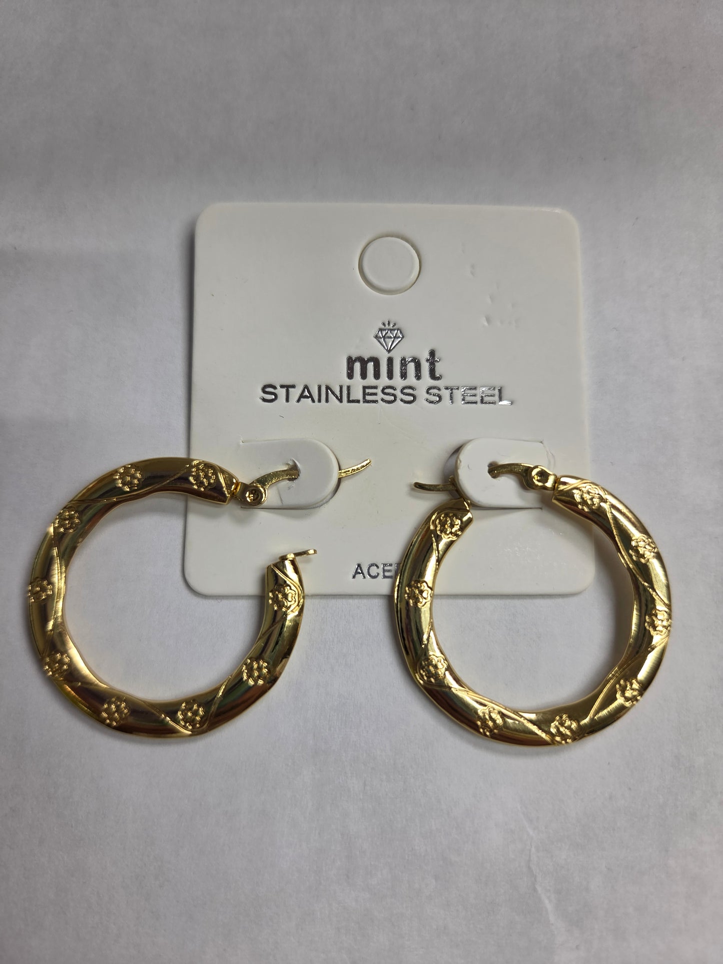 Flower Hoops Stainless Steel
