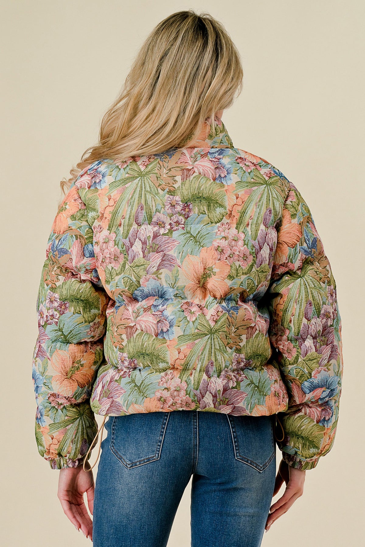 My Warm Floral Puffer Jacket W450