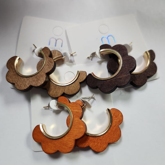 Wood Hoop Earrings JFC100