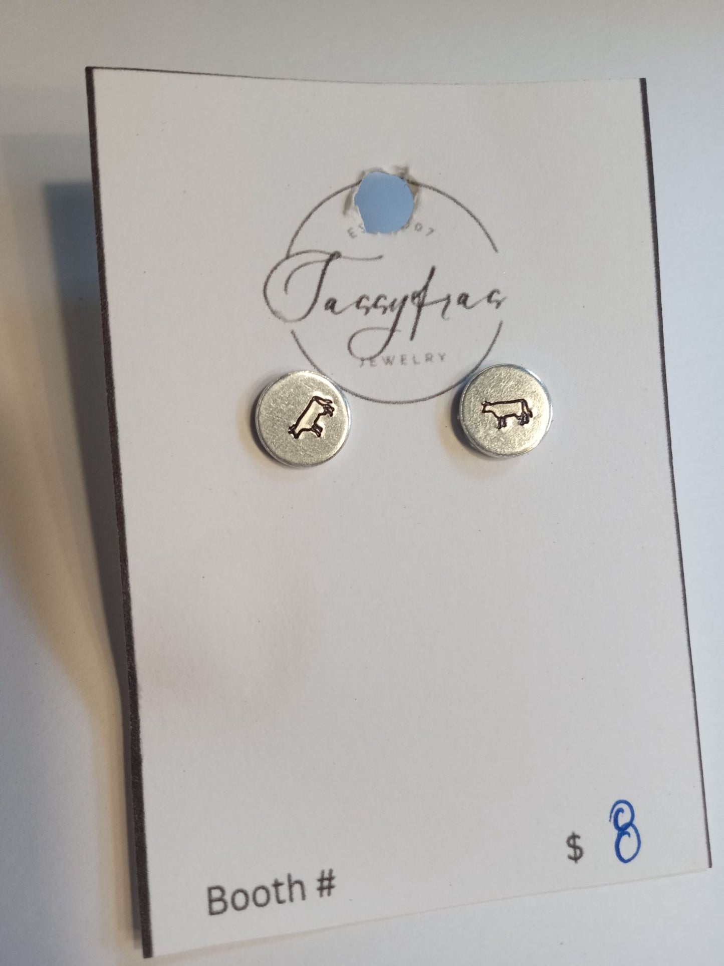 Cow stamped studs - 1