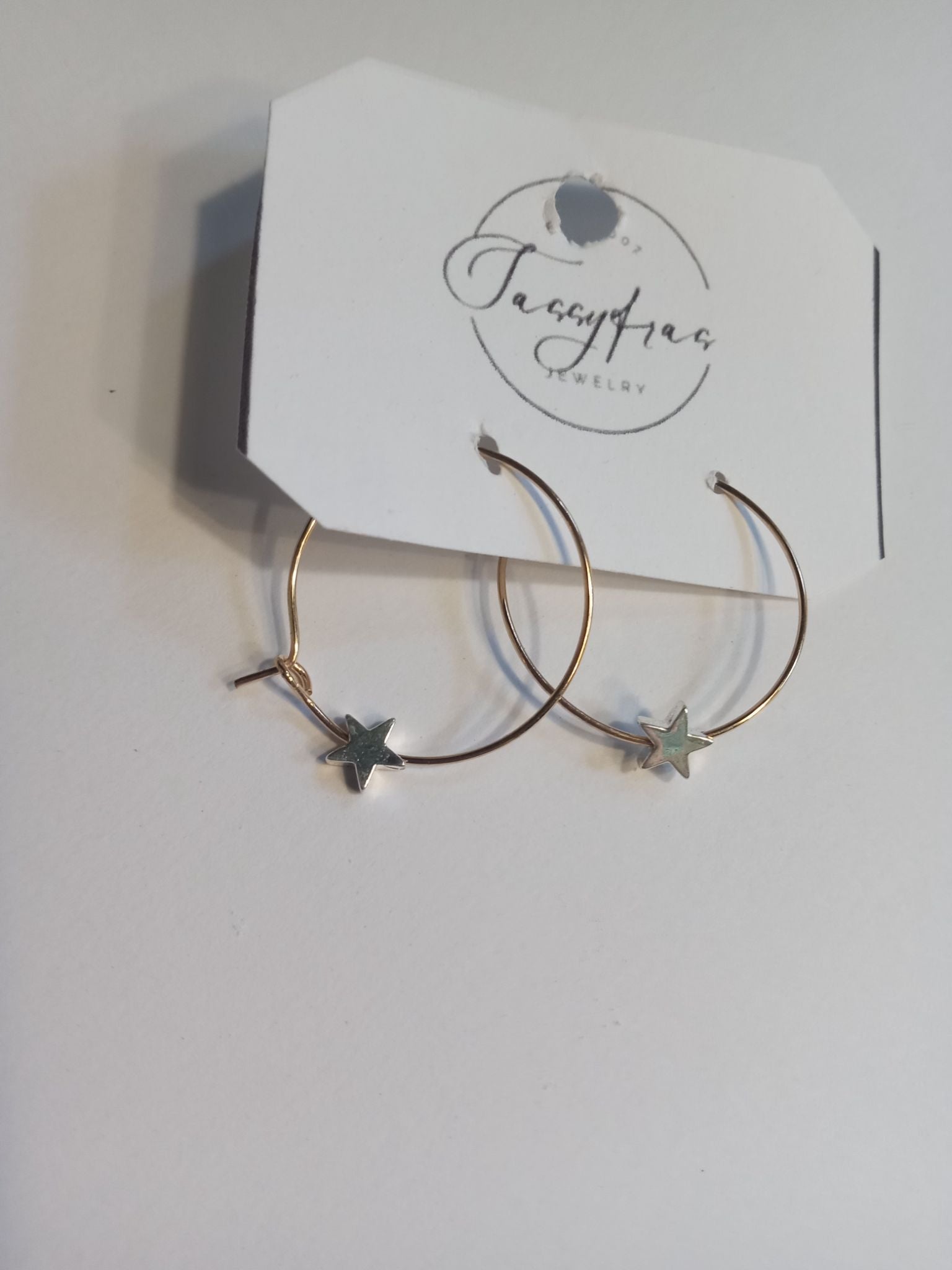 Golden star hoops - 1
