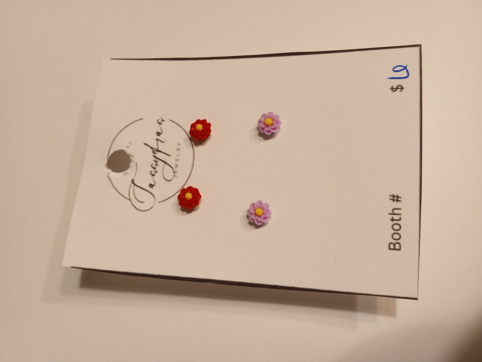 Tiny studs/ multi color flowers - 1