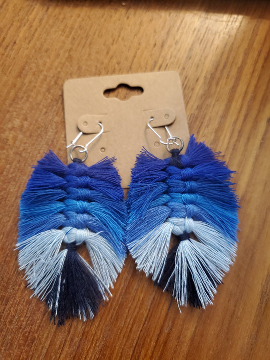 Blue Jean Baby Tassel Earrings JN502