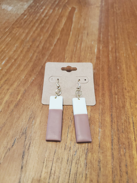 Simple Style 2 tone bar earrings JN516