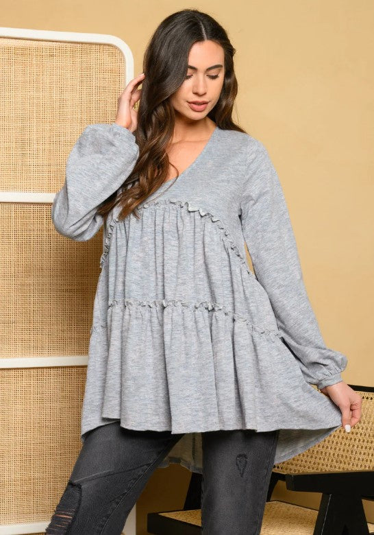Busy Day Babydoll Top 7722