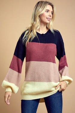 Ally's Colorblock Sweater 7894