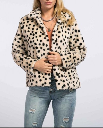Soft Leopard Print Jacket G119 final Sale