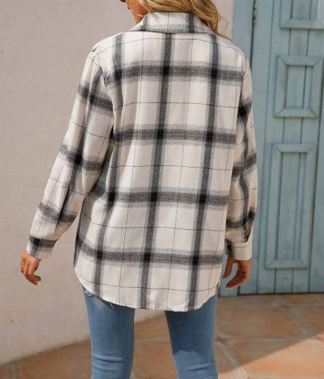 Twisted Branch Plaid Shacket G132 Final Sales